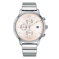 Tommy Hilfiger Blake Pink Dial Silver Steel Strap Watch for Women - 1781904