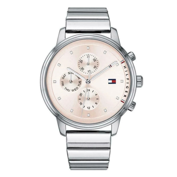 Tommy Hilfiger Blake Pink Dial Silver Steel Strap Watch for Women - 1781904