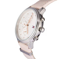 Tommy Hilfiger Blake Chronograph Silver Dial Pink Leather Strap Watch For Women - 1781906