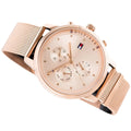 Tommy Hilfiger Blake Chronograph Rose Gold Dial Rose Gold Mesh Bracelet Watch For Women - 1781907