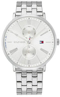 Tommy Hilfiger Jenna Quartz White Dial Silver Steel Strap Watch for Women - 1782068