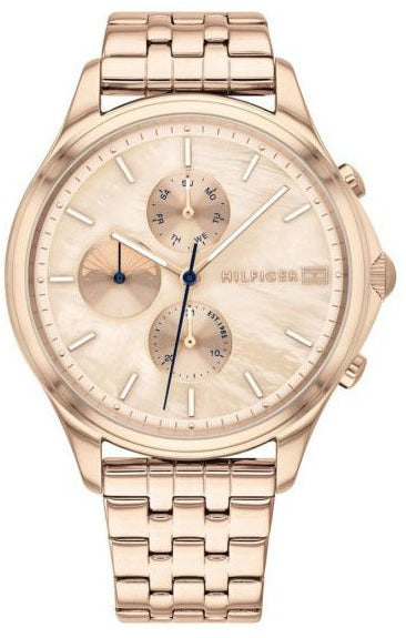 Tommy Hilfiger Whitney Chronograph Quartz Rose Gold Dial Rose Gold Steel Strap Watch For Women - 1782120