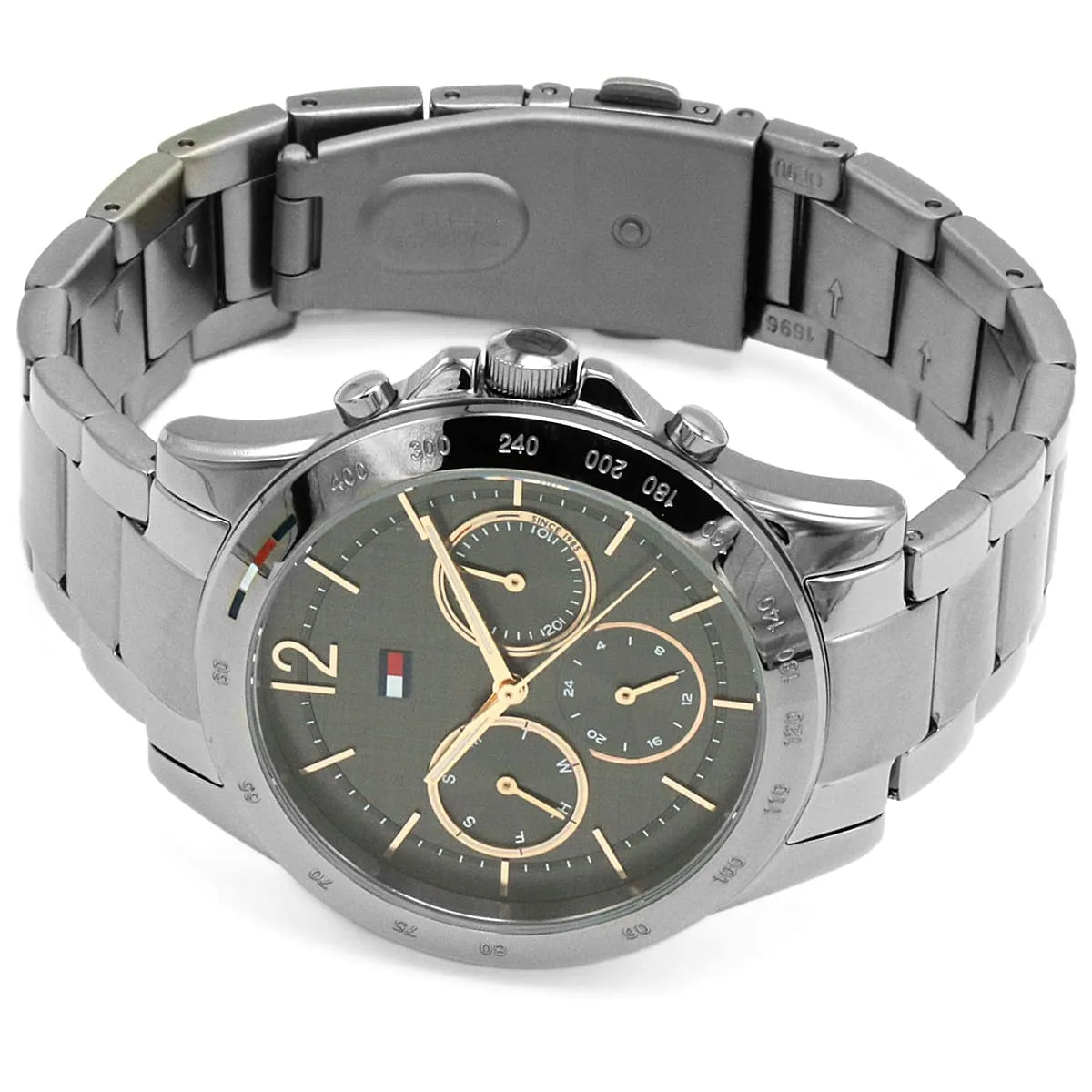 Tommy Hilfiger Haven Chronograph Quartz Grey Dial Grey Steel Strap Watch For Women - 1782196