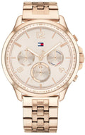 Tommy Hilfiger Harper Chronograph Quartz Rose Gold Dial Rose Gold Steel Strap Watch For Women - 1782224