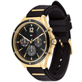 Tommy Hilfiger Eve Chronograph Quartz Black Dial Black Silicone Strap Watch For Women - 1782282