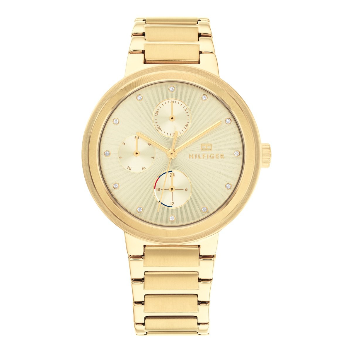 Tommy Hilfiger Joy Analog Gold Dial Gold Steel Strap Watch For Women - 1782536