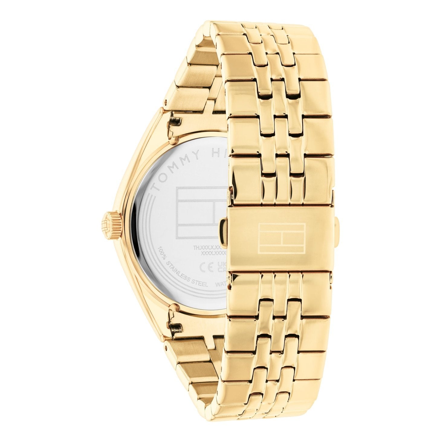 Tommy Hilfiger Monica Quartz Gold Dial Gold Steel Strap Watch For Women - 1782592