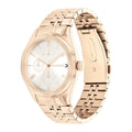 Tommy Hilfiger Monica Quartz White Dial Gold Steel Strap Watch For Women - 1782593