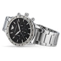 Emporio Armani Mario Chronograph Black Dial Silver Steel Strap Watch For Men - AR11241