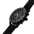 Emporio Armani Mario Chronograph Quartz Black Dial Black Nylon Strap Watch For Men - AR11453