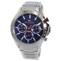 Tommy Hilfiger Hudson Chronograph Quartz Blue Dial Silver Steel Strap Watch For Men - 1791228