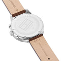 Tommy Hilfiger Chase Chronograph Grey Dial Brown Leather Strap Watch For Men - 1791487