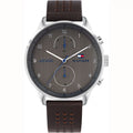 Tommy Hilfiger Chase Quartz Brown Dial Brown Leather Strap Watch for Men - 1791579