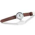 Tommy Hilfiger Multi Function Quartz White Dial Brown Leather Strap Watch for Men - 1791614