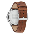 Tommy Hilfiger Dean Multifunctional Blue Dial Brown Leather Strap Watch for Men - 1791275