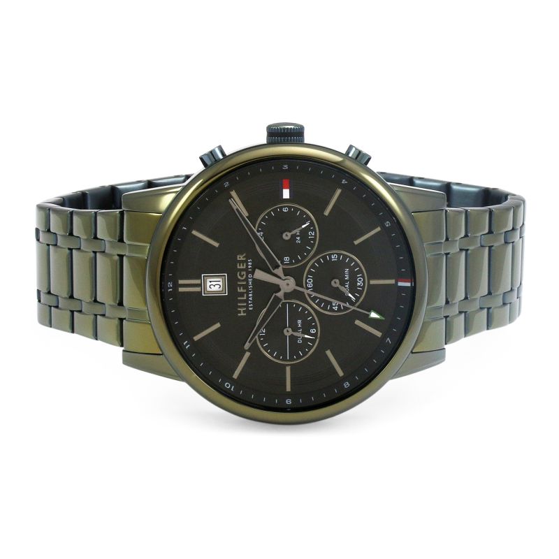 Tommy Hilfiger Quartz Black Dial Black Steel Strap Watch for Men - 1791634