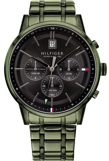 Tommy Hilfiger Quartz Black Dial Black Steel Strap Watch for Men - 1791634