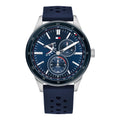 Tommy Hilfiger Austin Quartz Blue Dial Blue Rubber Strap Watch for Men - 1791635