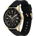 Tommy Hilfiger Austin Black Dial Black Rubber Strap Watch for Men - 1791636