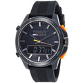 Tommy Hilfiger Jeans Analog Black Dial Black Silicone Strap Watch For Men - 1791763