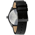 Tommy Hilfiger Monogram Pop Quartz Black Dial Black Leather Strap Watch For Men - 1791773