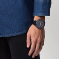 Tommy Hilfiger Parker Chronograph Quartz Blue Dial Blue Leather Strap Watch For Men - 1791839