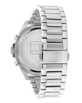 Tommy Hilfiger Larson Multifunction Quartz Black Dial Silver Steel Strap Watch For Men - 1791916