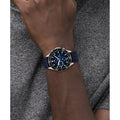 Tommy Hilfiger Larson Chronograph Blue Dial Blue Rubber Strap Watch For Men - 1791920