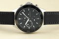 Tommy Hilfiger Larson Chronograph Black Dial Black Leather Strap Watch For Men - 1791984