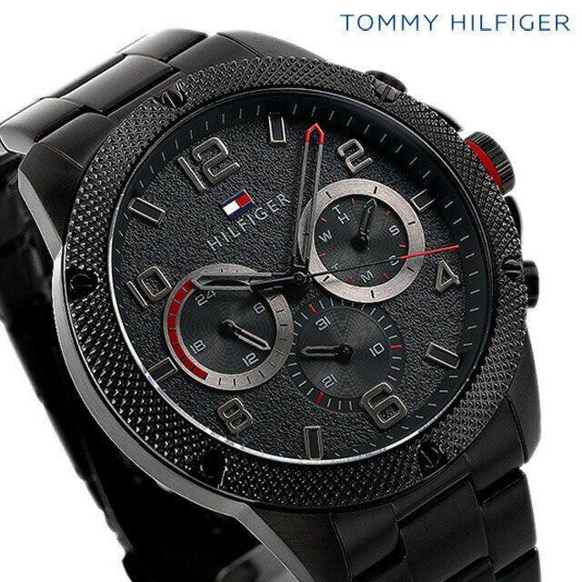 Tommy Hilfiger Blaze Chronograph Black Dial Black Steel Strap Watch For Men - 1792030