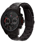 Tommy Hilfiger Blaze Chronograph Black Dial Black Steel Strap Watch For Men - 1792030