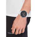 Tommy Hilfiger Justin Chronograph Gray Dial Silver Steel Strap Watch For Men - 1792054