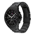 Tommy Hilfiger Justin Chronograph Black Dial Black Steel Strap Watch For Men - 1792055