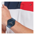 Tommy Hilfiger Justin Chronograph Blue Dial Blue Steel Strap Watch For Men - 1792058