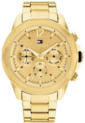 Tommy Hilfiger Lars Chronograph Quartz Gold Dial Gold Steel Strap Watch For Men - 1792060