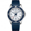 Breitling Superocean II Automatic 42mm White Dial Blue Rubber Strap Watch for Men - A17366D81A1S2