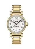 Coach Madison White Dial Gold Steel Strap Watch for Women - 14502397