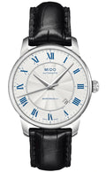 Mido Baroncelli III Automatic Silver Dial Black Leather Strap Watch For Women - M7600.4.21.4