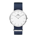 Daniel Wellington Classic Bayswater White Dial Blue NATO Strap Watch For Men - DW00100276