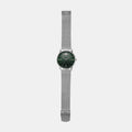 Emporio Armani Minimalist Quartz Green Dial Silver Mesh Bracelet Watch For Men - AR11578