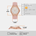 Michael Kors Lennox Three-Hand Analog White Dial Pink Silicone Strap Watch For Women - MK7334