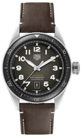 Tag Heuer Autavia Automatic Grey Dial Brown Leather Strap Watch for Men - WBE5114.FC8266
