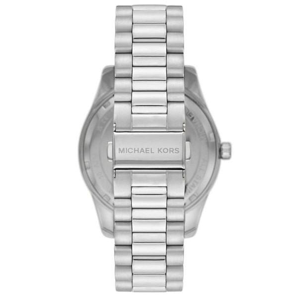 Michael Kors Lexington Quartz Black Dial Silver Steel Strap Watch For Women - MK8946