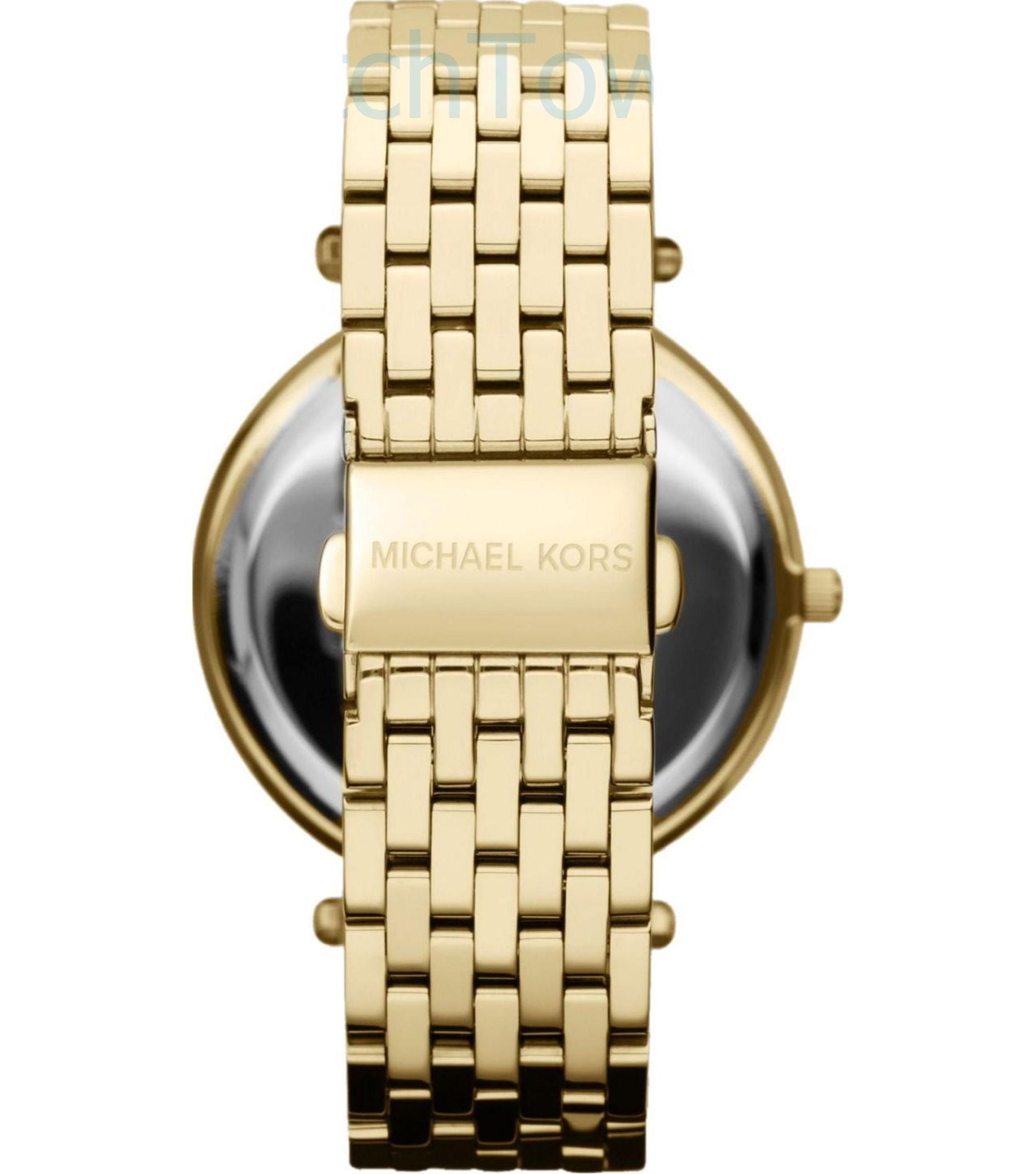 Michael Kors Darci Analog Mother of Pearl Green Dial Gold Steel Strap Watch For Women - MK3498