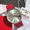 Coach Perry White Dial Red Leather Strap Watch for Women - 14503515