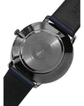 Emporio Armani Modern Slim Analog Silver Dial Blue Leather Strap Watch For Men - AR11214