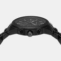 Michael Kors Hutton Chronograph Black Dial Black Steel Strap Watch For Men - MK9089