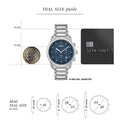 Hugo Boss Trace Chronograph Quartz Blue Dial Silver Steel Strap Watch For Men - 1514007