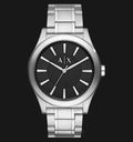 Armani Exchange Nico Analog Black Dial Silver Steel Strap Watch For Men - AX2320