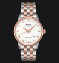 Mido Baroncelli Automatic White Dial Two Tone Steel Strap Watch For Women - M8600.9.N6.1